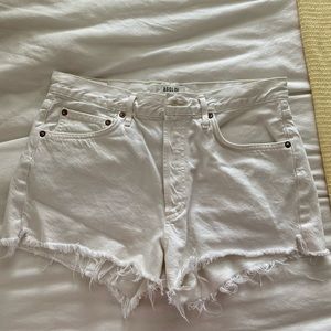 Like New Agolde Parker Shorts in white
